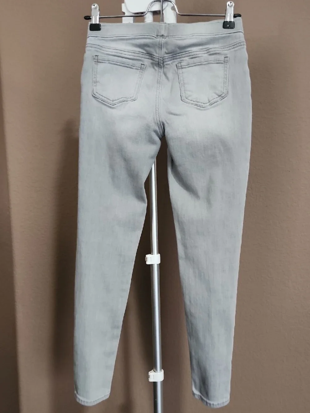 Girl's Light Gray Denim Jeggings